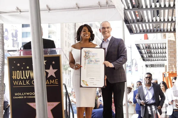 Los Angeles Jul Mitch Farrell Niecy Nash Niecy Nash Honored — Stock Photo, Image