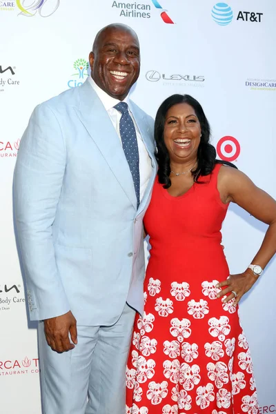 Los Angeles Jul Magic Johnson Cookie Johnson 20Th Annual Designcare — Stock Photo, Image