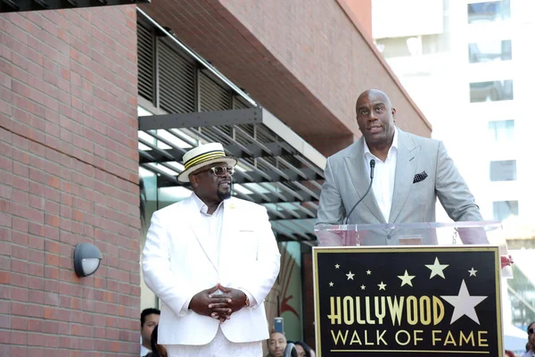 Los Angeles Jul Cedric Entertainer Magic Johnson Cérémonie Cedric Entertainer — Photo