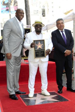 Los Angeles - Temmuz 19: Magic Johnson, Cedric Entertainer Cedric Entertainer yıldız töreni Hollywood Walk of Fame 19 Temmuz 2018 tarihinde Los Angeles, Ca üzerinde George Lopez