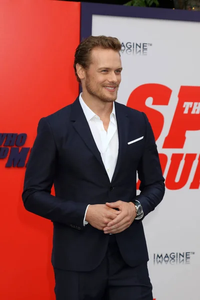 私を捨てて人スパイ でロサンゼルス Heughan 2018 日カリフォルニア州ウェストウッドの村劇場で初演 — ストック写真