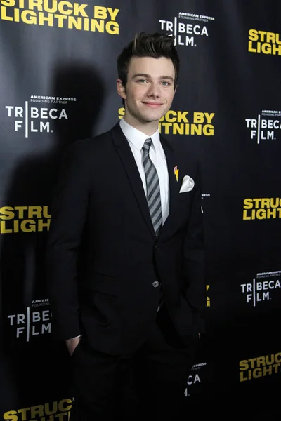 Los Angeles Jan Chris Colfer Skreślony Przez Rozjaśnienie Premiera Chińskie — Zdjęcie stockowe