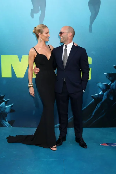 Los Angeles Aug Rosie Huntington Whiteley Jason Statham Meg Premiere — Stock Photo, Image