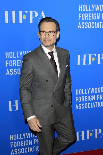 Los Angeles Ağustos Christian Slater Adlı Hfpa Yıllık Ziyafet Beverly — Stok fotoğraf