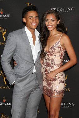 Los Angeles - 22 Ağustos: Aidan Bradley, Kiara Barnes resepsiyonda gündüz eş grubu Atas televizyon Akademisi üzerinde 22 Ağustos 2018 Kuzey Hollywood, Ca