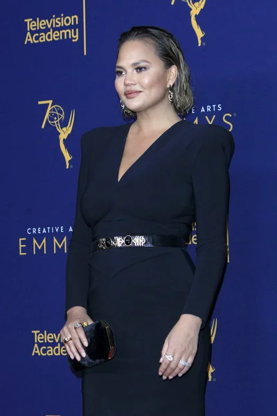 Los Angeles Sep Chrissy Teigen Creative Arts Emmy Awards 2018 — Fotografia de Stock