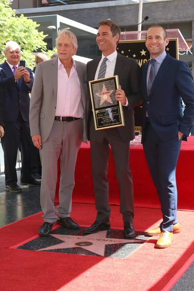 Los Angeles Set Michael Douglas Eric Mccormack Max Mutchnick Alla — Foto Stock