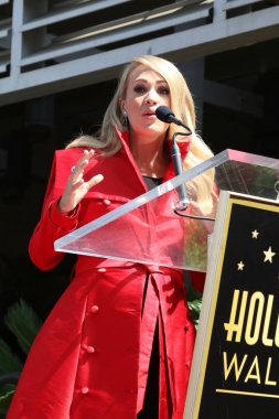 LOS ANGELES - SEP 20:  Carrie Underwood at the Carrie Underwood Star Ceremony on the Hollywood Walk of Fame on September 20, 2018 in Los Angeles, CA clipart