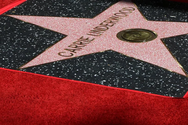 ロサンゼルス Sep キャリー アンダーウッド Wof 星キャリーアンダーウッド 2018 日にロサンゼルス カリフォルニア州で名声のハリウッド スター式 — ストック写真