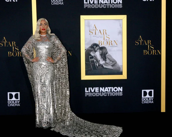 Los Angeles Sep Lady Gaga Star Born Premiere Shrine Auditorium — Stock Photo, Image