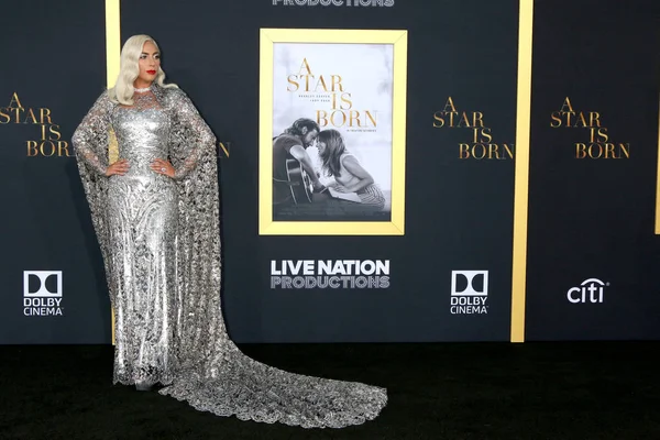 Los Angeles Sep Lady Gaga Star Born Premiere Shrine Auditorium — Stock Photo, Image