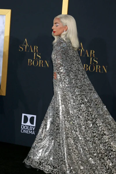 Los Angeles Sep Lady Gaga Star Born Premiere Santuário Auditório — Fotografia de Stock