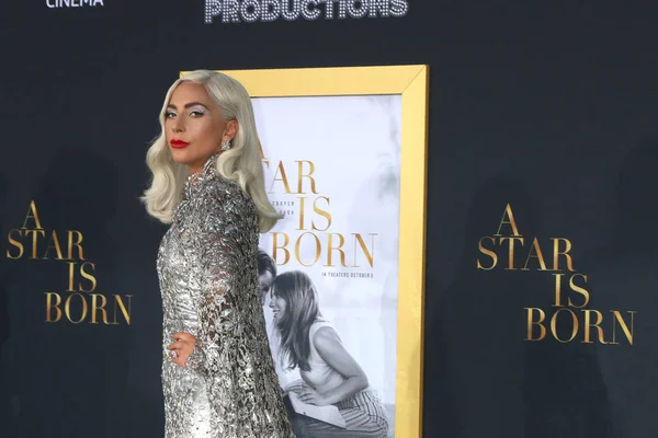 Los Angeles Sep Lady Gaga Star Born Premiere Shrine Auditorium — Stok Foto