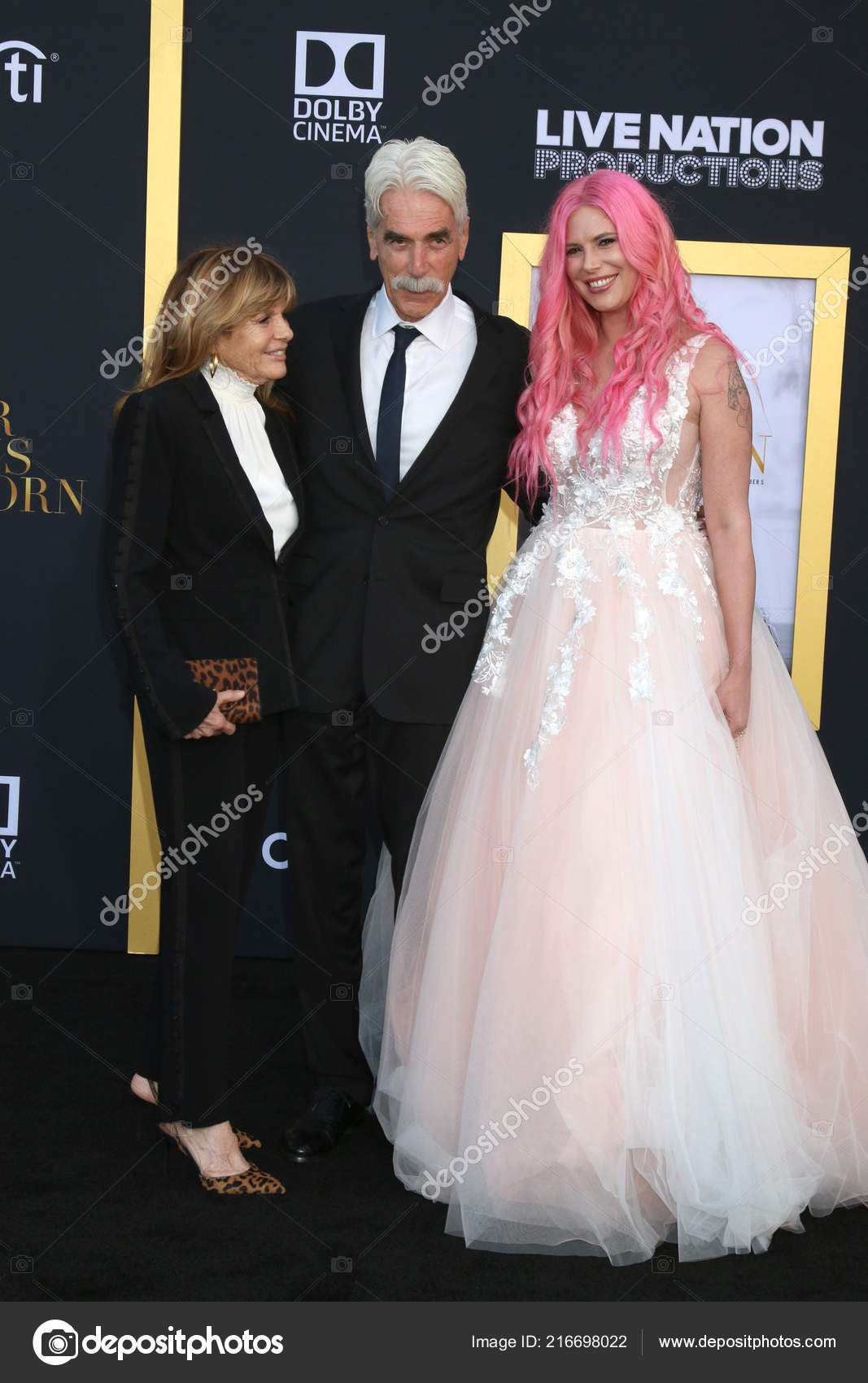 Los Angeles Sep Katharine Ross Sam Elliott Cleo Rose Elliott Stock