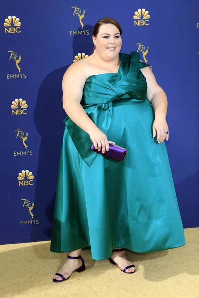 Los Angeles Wrz Chrissy Metz 2018 Emmy Awards Przylotów Teatrze — Zdjęcie stockowe