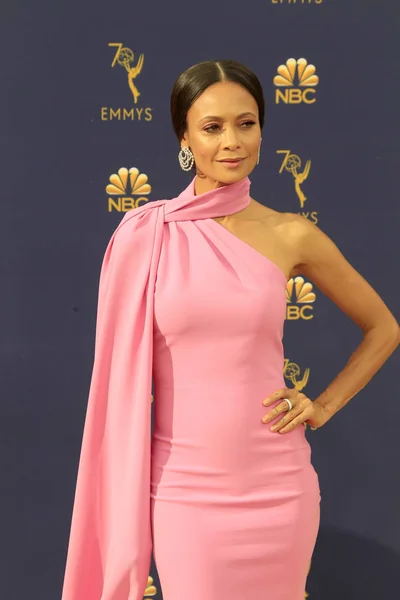 Los Angeles Sep Thandie Newton 2018 Emmy Awards Arrivals Microsoft — Stock Photo, Image
