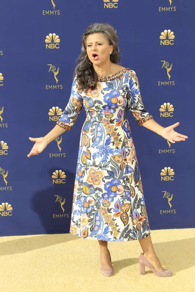 Los Angeles Eylül Tracey Ullman 2018 Emmy Ödülleri Gelenler Microsoft — Stok fotoğraf