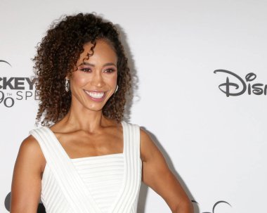 LOS ANGELES - OCT 6:  Sage Steele at the Mickey's 90th Spectacular Taping at the Shrine Auditorium on October 6, 2018 in Los Angeles, CA clipart