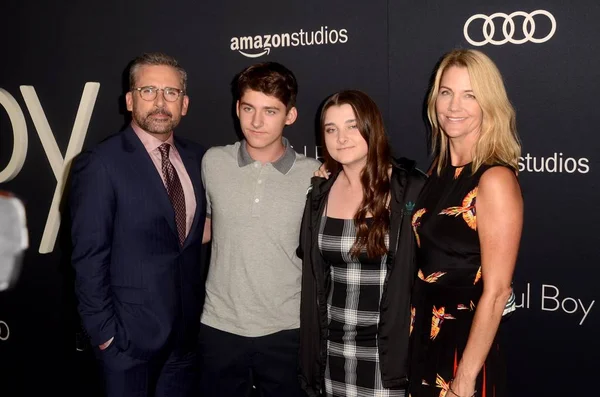 Los Ángeles Oct Steve Carell Familia Estreno Beautiful Boy Samuel — Foto de Stock