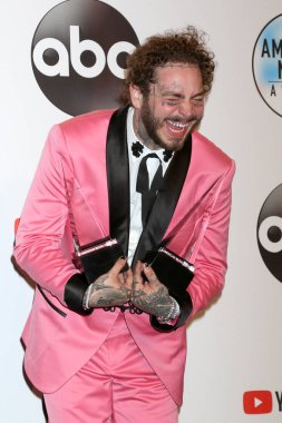 Los Angeles - Ekim 9: Post Malone 2018, Amerikan müzik Microsoft tiyatroda 9 Ekim 2018 Los Angeles, Ca Ödülleri