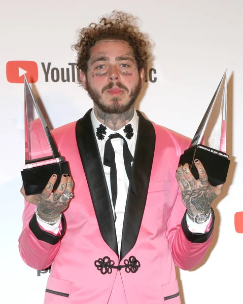 Los Angeles Ekim Post Malone 2018 Amerikan Müzik Microsoft Tiyatroda — Stok fotoğraf