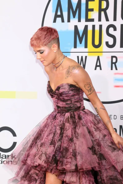 Los Angeles Oct Halsey 2018 Amerikai Music Awards Microsoft Színház — Stock Fotó