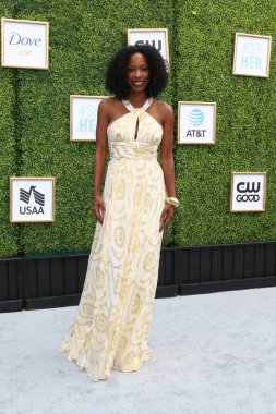 Los Angeles - Ekim 14: Karimah Westbrook Cw şebekenin sonbahar denize indirmek olay Warner Brothers Stüdyoları'nda üzerinde 14 Ekim 2018 Burbank, Ca