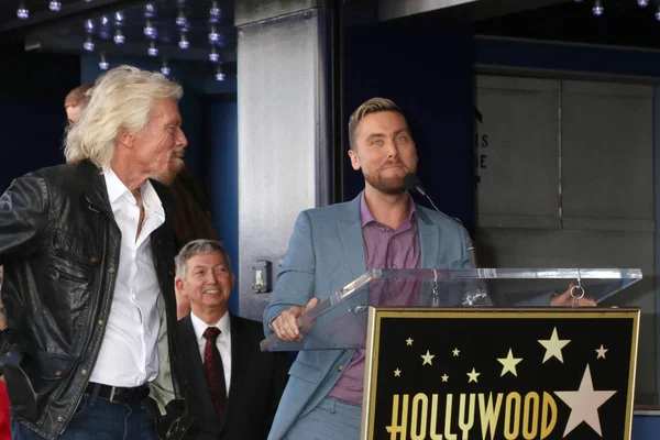 Los Angeles Oct Sir Richard Branson Lance Bass Slavnostním Sir — Stock fotografie