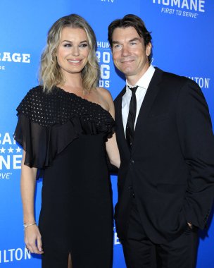 Los Angeles - 29 Eylül: Rebecca Romijn, Jerry Oconnell üzerinde 29 Eylül 2018 Beverly Hilton otel Beverly Hills, Ca, 2018 insana ilişkin kahraman köpek ödüllerinde 