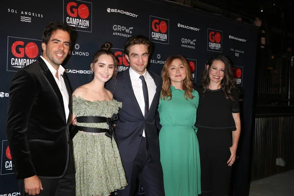 Los Angeles Oct Eli Roth Lily Collins Robert Pattinson Sasha — Stock fotografie