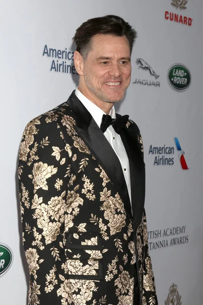 Los Angeles Paź Jim Carrey 2018 Roku British Academy Britannia — Zdjęcie stockowe