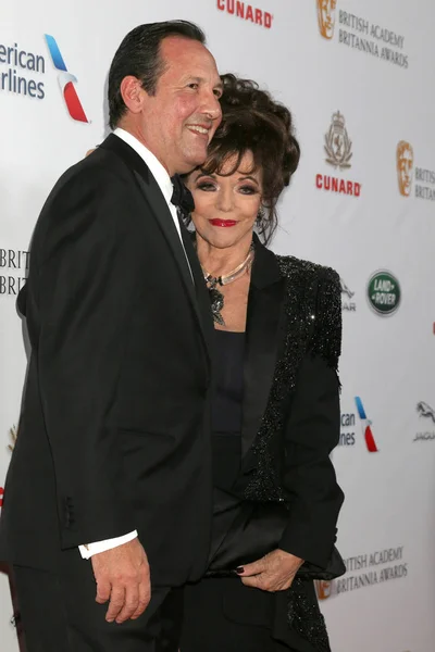 Los Angeles Oct Percy Gibson Joan Collins 2018 British Academy — Stock Photo, Image