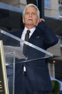 Los Angeles - Kasım 6: Michael Douglas Hollywood Walk of Fame 6 Kasım 2018 tarihinde Los Angeles, Ca üzerinde Michael Douglas Star töreninde