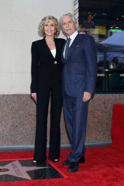 Los Angeles Marraskuu Jane Fonda Michael Douglas Michael Douglas Star — kuvapankkivalokuva
