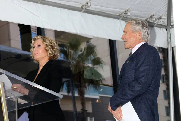 Los Angeles Nov Jane Fonda Michael Douglas Michael Douglas Star — Stock Photo, Image