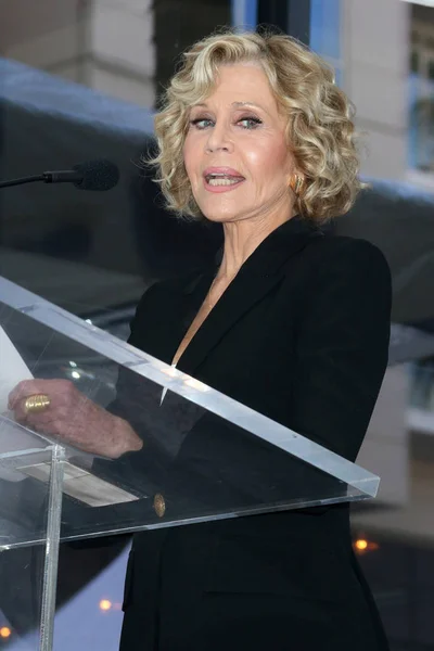 Лос Анджелес Ноября 2018 Года Джейн Фонда Церемонии Майкла Дугласа — стоковое фото