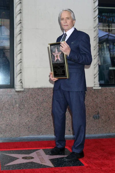 Los Angeles Kasım Michael Douglas Hollywood Walk Fame Kasım 2018 — Stok fotoğraf