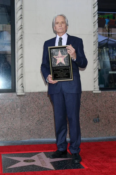 Los Angeles Lis Michael Douglas Michael Douglas Star Ceremonii Hollywood — Zdjęcie stockowe