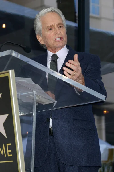 Los Angeles Nov Michael Douglas Michael Douglas Stjärnigt Ceremoni Den — Stockfoto