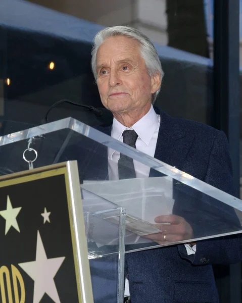 Los Angeles November Michael Douglas Tijdens Ceremonie Michael Douglas Ster — Stockfoto