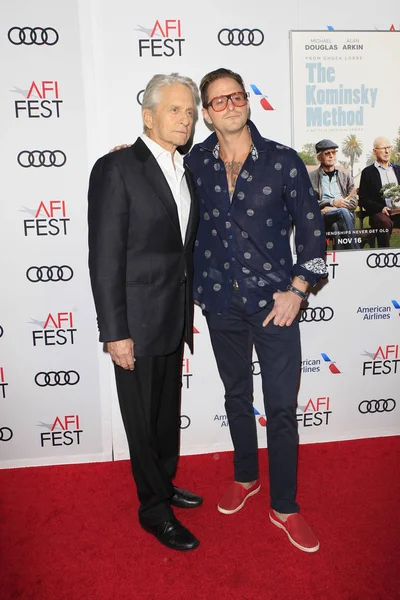 Los Angeles Lis Michael Douglas Cameron Douglas Afi Fest 2018 — Zdjęcie stockowe