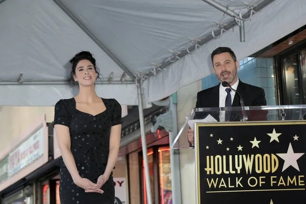 Los Angeles Kasım Sarah Silverman Jimmey Kimmel Hollywood Walk Fame — Stok fotoğraf