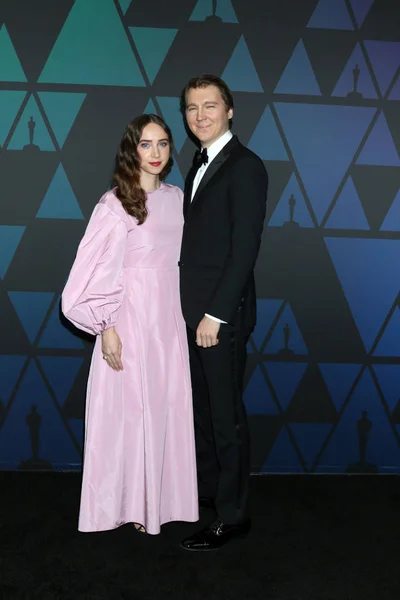 Los Angeles Nov Zoe Kazan Paul Dano 10Th Annual Governors — Stock Photo, Image