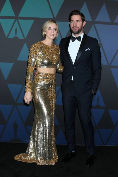 Los Angeles Kasım Emily Blunt John Krasinski Yıllık Valiler Ödülleri — Stok fotoğraf