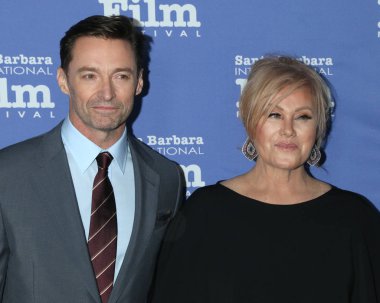 Los Angeles - Kasım 19: Hugh Jackman, Deborra-lee Furness, Sbiff Kirk Douglas Award onurlandıran Hugh Jackman, Santa Barbara, Ca üzerinde 19 Kasım 2018 Ritz Carlton Bacara