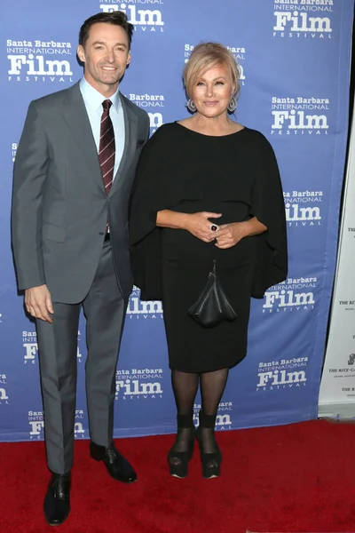 Los Angeles Nov Hugh Jackman Deborra Lee Furness Sbiff Kirk — Stock Photo, Image