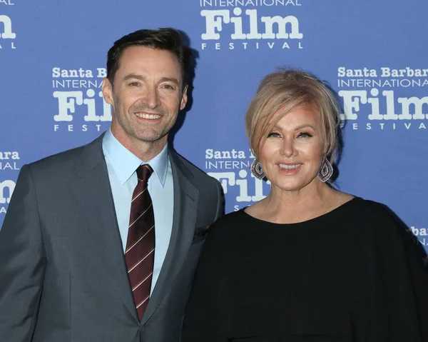 Los Angeles Nov Hugh Jackman Deborra Lee Furness Sbiff Kirk — Stock Photo, Image