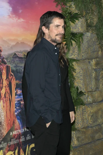 Los Angeles Lis Christian Bale Mowgli Legend Jungle Premiera Listopada — Zdjęcie stockowe