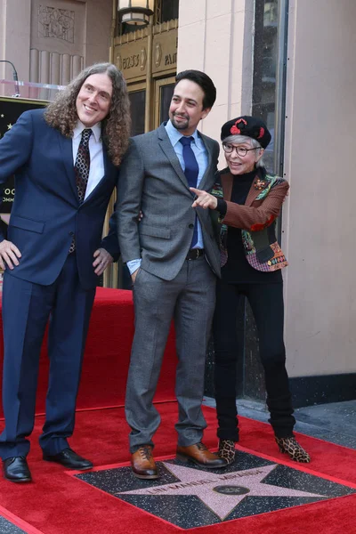 Los Angeles Nov Lin Manuel Miranda Weird Yankovic Rita Moreno — Foto Stock