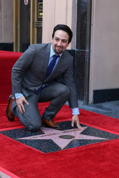 Los Angeles Kasım Lin Manuel Miranda Hollywood Walk Fame Kasım — Stok fotoğraf